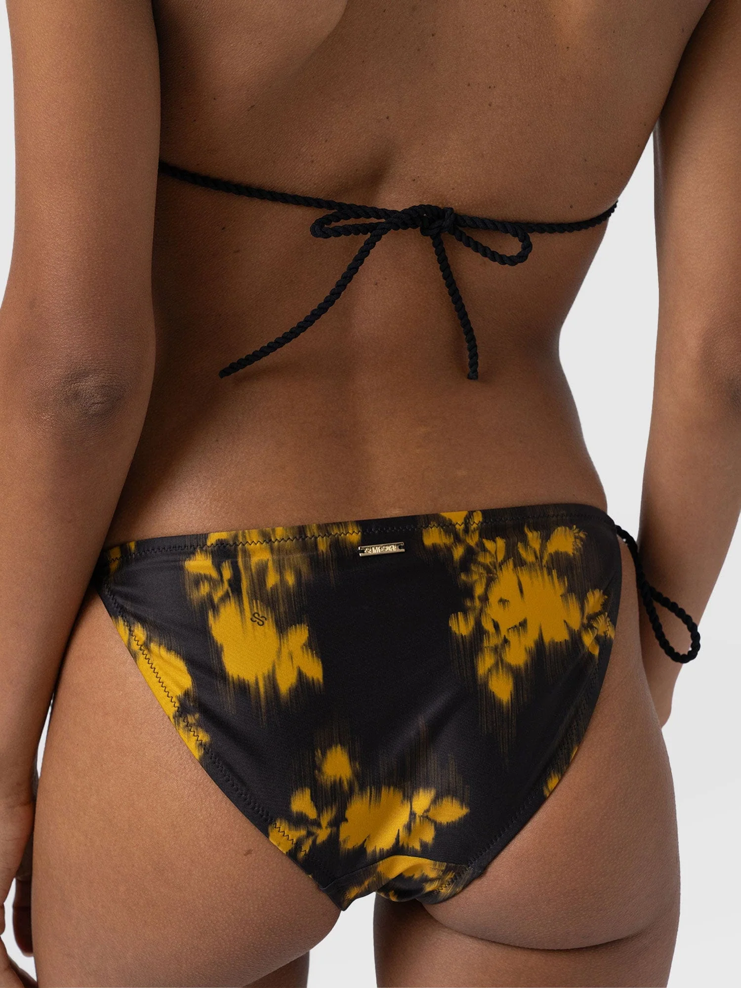 Alba Triangle Bikini Top - Yellow Fade Floral - Image 6