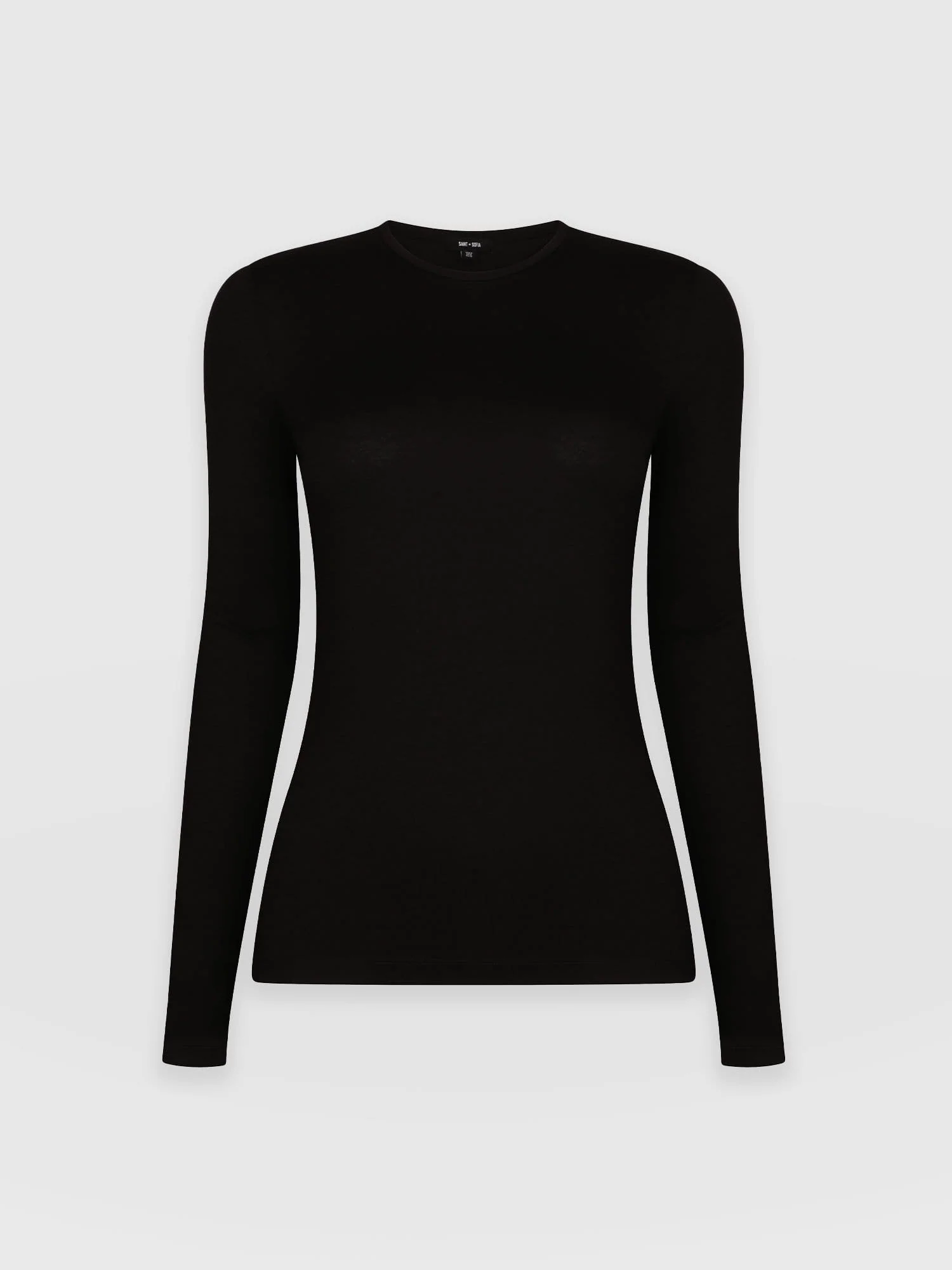 Austen Crew Neck Long Sleeve Tee - Black - Image 7