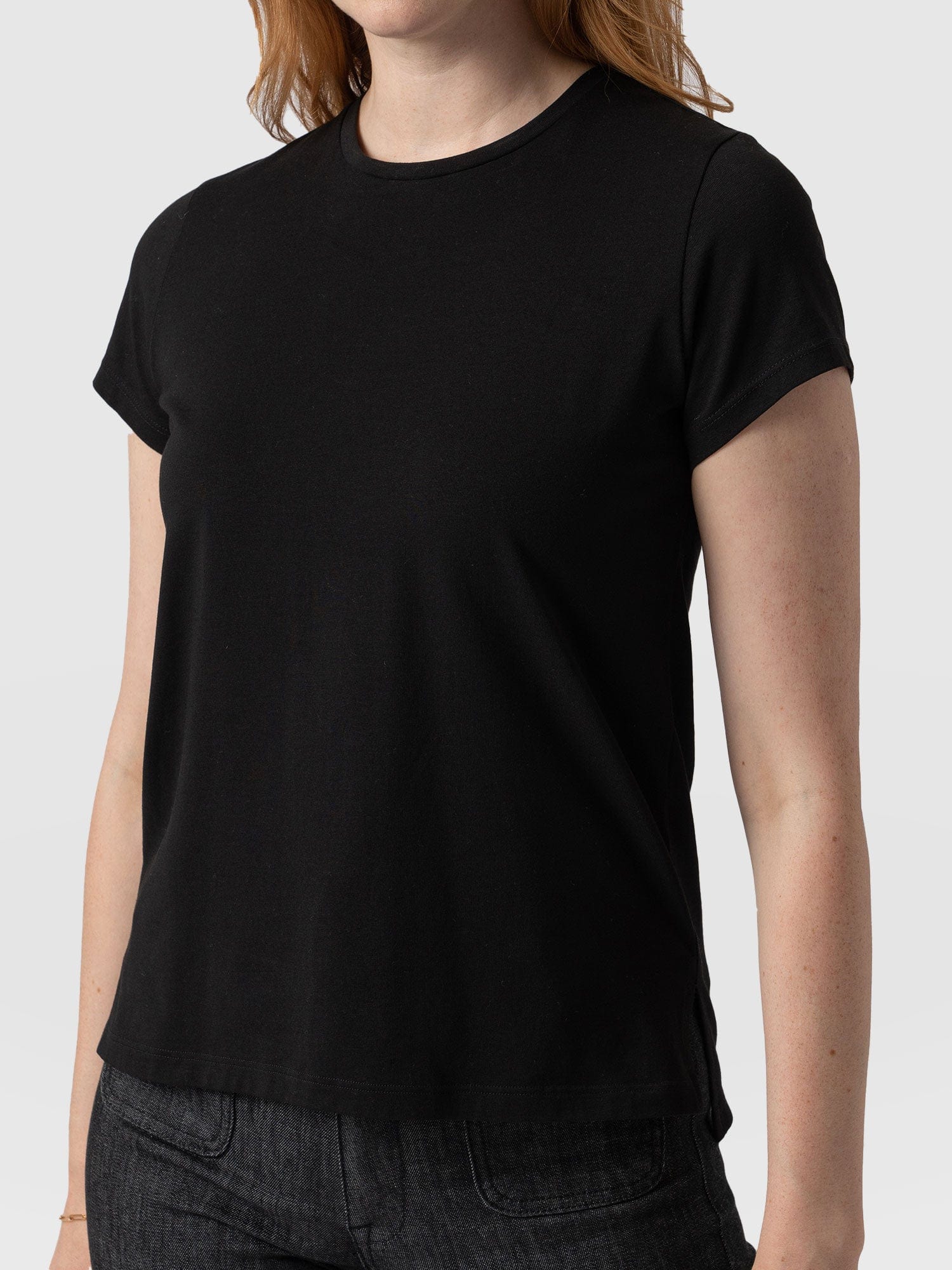 Easy Cotton Tee - Black - Image 4
