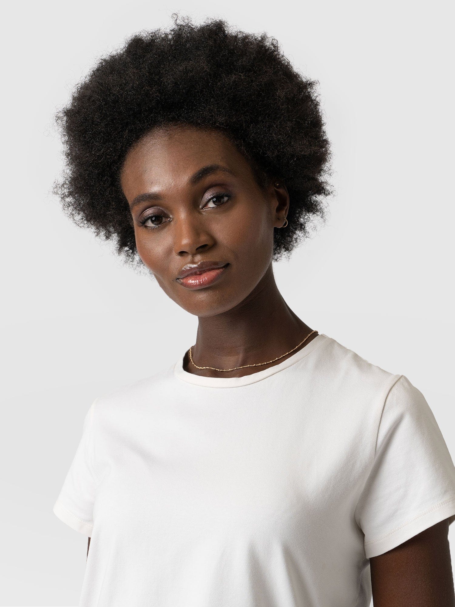 Easy Cotton Tee - Cream - Image 5