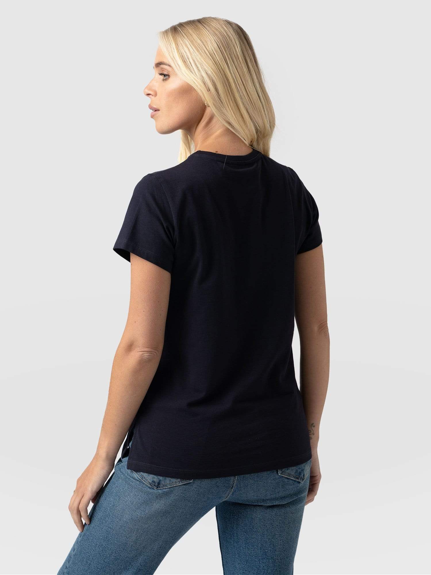 Easy Cotton Tee - Navy - Image 5