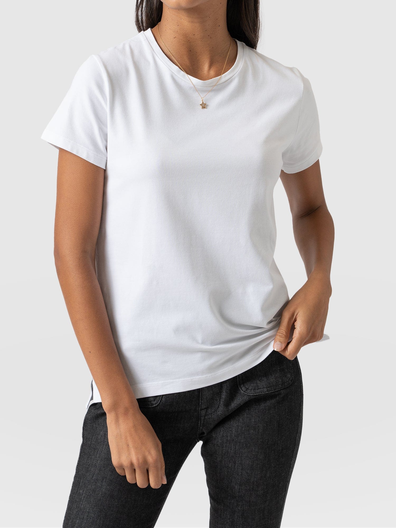 Easy Cotton Tee - White - Image 3