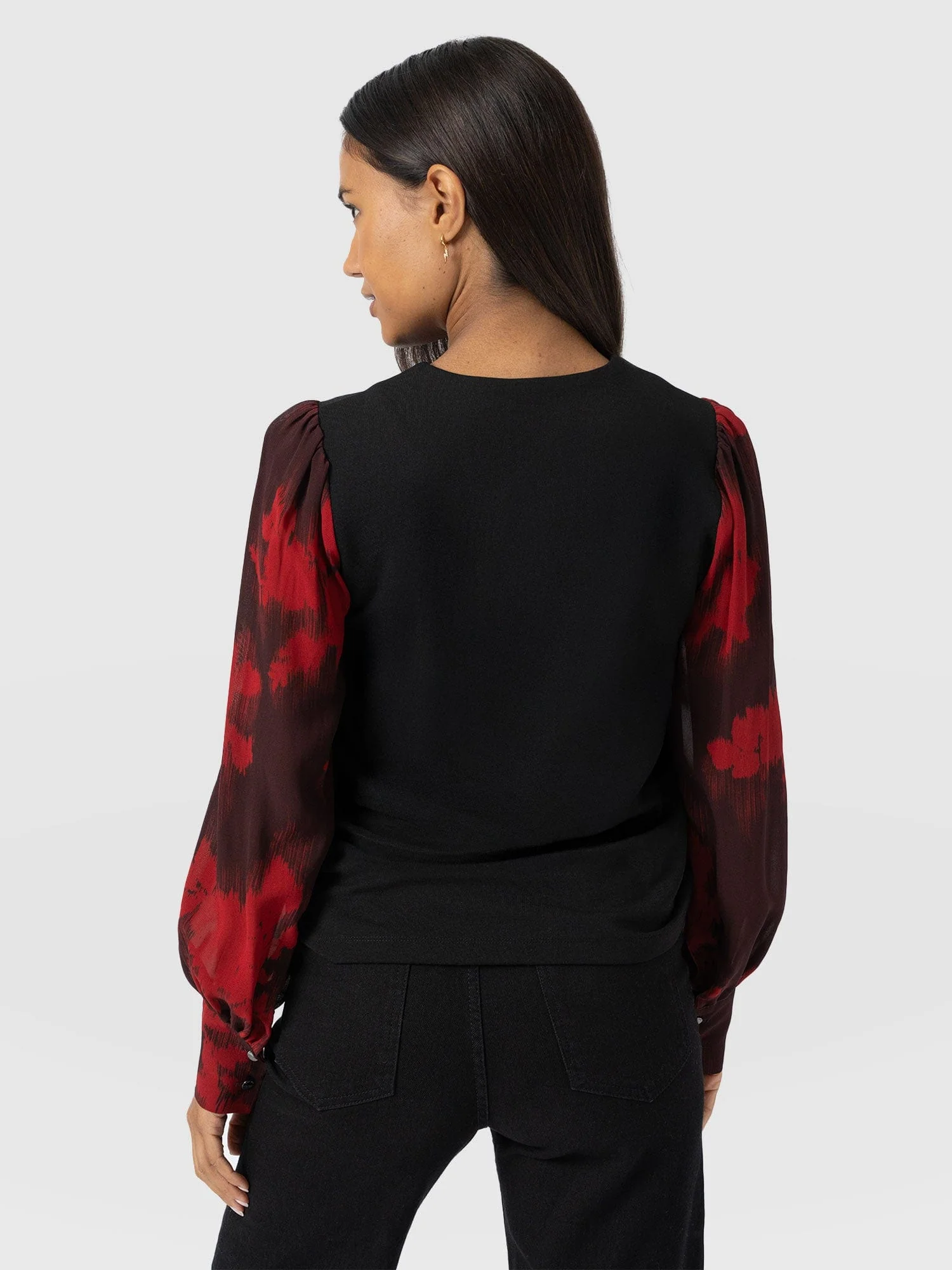 Esme Zip Up Top - Pink Fade Floral - Image 6