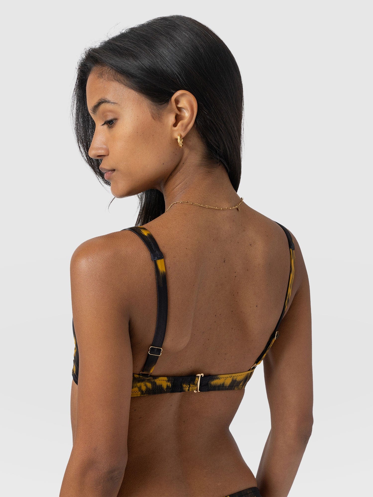 Jesse Twist Front Bikini Top - Yellow Fade Floral - Image 6